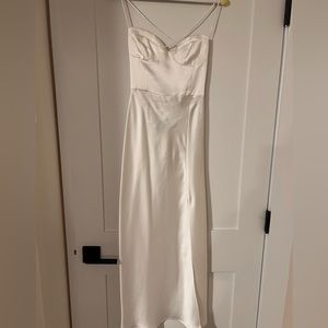 White Satin Dress